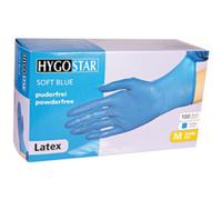 Gant en latex Soft Blue, non poudré, L, bleu