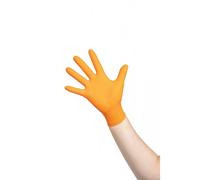 Gant en nitrile Herkul Grip orange extra strong - jetable - par 100 - L Herkul