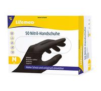 Gant en nitrile, noir, sans poudre, taille L - Boîte de 50 gants