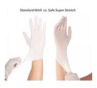 Gant en nitrile SAFE SUPER STRETCH, L blanc - Boîte de 100 gants