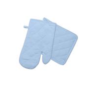 Gant Et Manique En Coton Panama Bleu