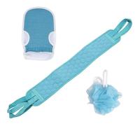 Gant Exfoliant - 3 PCS - Doux en Luffa - Couleur Bleu Ciel - Lavable