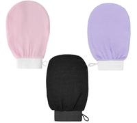 Gant Exfoliant Corps,3 PCS Gants de Douche Nettoie Peau Gants Gants Exfoliants Profondeur Gant Exfoliant Gommage Gant Gommage Corps Visage Gants de Bain pour Le Bain ou la Douche (15*20cm)