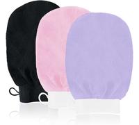 Gant Exfoliant Kessa, 3 Pcs Gant De Crin, Gant Kessa Pour Hammam, Gants De Gommage Pour Hommes Et Femmes, Gommage Naturel Et Efficace, Élimine Les Peaux Mortes Efficacement,Multicolore[Z729]