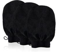 Gant Exfoliant Kessa, 3 Pcs Gant De Crin, Gant Kessa Pour Hammam, Gants De Gommage Pour Hommes Et Femmes, Gommage Naturel Et Efficace, Élimine Les Peaux Mortes Efficacement,Noir[Z732]