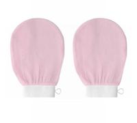 Gant exfoliant pour douche et bain, gant de hammam marocain pour gommage corporel, matériau rayonne dégradable, blanc (lot de 1 ou 2)