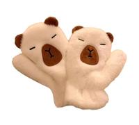 Gant Femme Hiver Thermique, Gant Chaud Moufles Capybara Chaudes d'hiver DoubléEs en Polaire Couvrantes Et sans Doigts avec Cordon Tour De Cou pour Les ActivitéS De Plein Air