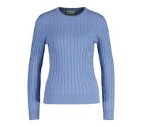 Gant Femme Pull - Stretch Coton Câble C-Cou, Col Rond, Tricot À Nœud, Logo...