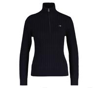 GANT Femmes Pull Tricot Avec Troyer - Câble Demi Zippé, Torsades, Stretch Co