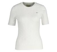 GANT Femmes Tricot T-Shirt - Coton Extensible Câble C-Cou , Col Rond, Manches, Z