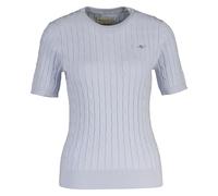 GANT Femmes Tricot T-Shirt - Coton Extensible Câble C-Cou , Col Rond, Manches, Z