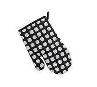 Gant Four Gant Cuisine Gants De Four Résistants À La Chaleur Doublure En Coton Boucle De Suspension Pour La Cuisson Cuisson Micro-Ondes Grillades Et Barbecue, 2Pcs Gant Four Anti Chaleur(Black)