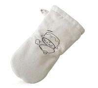 Gant Four Gants de Cuisine Pratiques Anti-brûlures en Coton épais avec Pince à Main à Suspendre, Gants de Cuisson Beiges