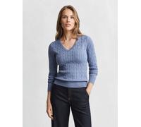 Gant GANT Blue Cable Knit V-Neck Jumper