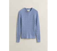 Gant GANT Blue Cotton Cable Knit Crew Neck Jumper