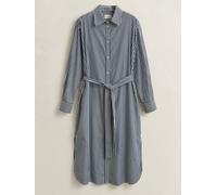 Gant GANT Blue Poplin Stripe Belted Shirt Dress Blue EU 38 (UK 10)