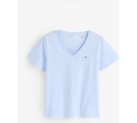 Gant GANT Blue Shield Logo V-Neck T-Shirt