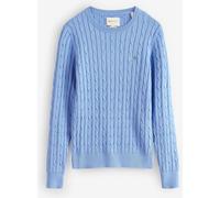 Gant GANT Blue Stretch Cotton Cable Knit Jumper