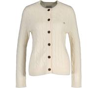 Gant GANT Cream Lambswool Cable Knit Cardigan