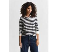 Gant GANT Cream Stripe Long Sleeve Polo Shirt Cream XXL