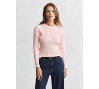 Gant GANT Light Pink Stretch Cotton Cable Knit Jumper