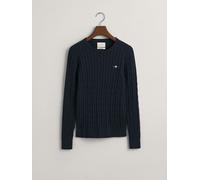 Gant GANT Navy Blue Stretch Cotton Cable Knit Jumper