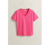 Gant GANT Pink Shield Logo V-Neck T-Shirt