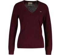 Gant GANT Red Fine Lambswool Blend V-Neck Knit Jumper