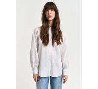 Gant GANT White Relaxed Fit 100% Cotton Striped Volume Sleeve Shirt White X-Large
