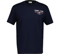 GANT Graphic SS T-Shirt, Bleu Nuit, XXL Hommes