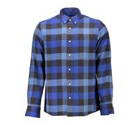 Gant, Homme, Chemises, Bleu, Taille: S Chemise Bleue en Coton, Manches Longues, Coupe Régulière