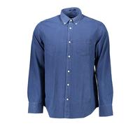Gant, Homme, Chemises, Bleu, Taille: S Chemise Bleue Manches Longues Button Down