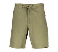 Gant, Homme, Shorts, Vert, Taille: XS Short Bermuda en Lin Vert avec Cordon de Serrage à la Taille