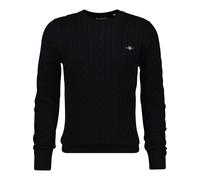GANT Homme Stirckpullover - Coton Câble C-Cou , Torsades, Col Rond, Coton