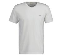 GANT Homme T-Shirt Col En V,Slim Fit - Shield V Neck T-shirt,Manches Courtes,C