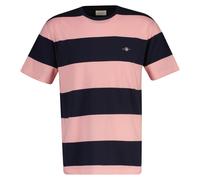 GANT Homme T-Shirt Rayé - BAR Rayures T-Shirt, Col Rond, Manches Courtes, Jean