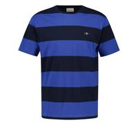GANT Homme T-Shirt Rayé - BAR Rayures T-Shirt, Col Rond, Manches Courtes, Jean