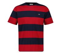 GANT Homme T-Shirt Rayé - BAR Rayures T-Shirt, Col Rond, Manches Courtes, Jean
