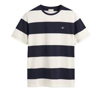 GANT Homme T-Shirt Rayé - BAR Rayures T-Shirt, Col Rond, Manches Courtes, Jean