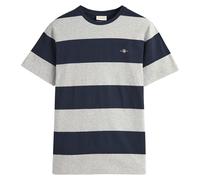 GANT Homme T-Shirt Rayé - BAR Rayures T-Shirt, Col Rond, Manches Courtes, Jean