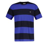 GANT Homme T-Shirt Rayé - BAR Rayures T-Shirt, Col Rond, Manches Courtes, Jean