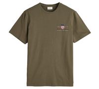 GANT Homme T-Shirt - Reg Archive Shield Emb, Col Rond, Manches Courtes, Broderie