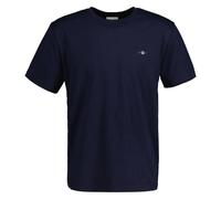 GANT Homme T-Shirt - Régulier Shield, Col Rond, Manches Courtes, Coton, Broderie