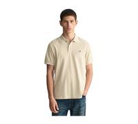 Gant, Homme, Tops, Beige, Taille: 3XL Polo en coton avec détails de finitions