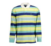 Gant, Homme, Tops, Multicolore, Taille: M Polo Jaune à Manches Longues avec Broderie