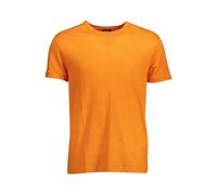 Gant, Homme, Tops, Orange, Taille: L T-shirt en Coton Orange à Manches Courtes