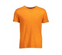 Gant, Homme, Tops, Orange, Taille: S T-shirt en lin brodé