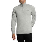 GANT Homme Tricot Demi-Fermeture Éclair en Laine d'agneau Superfine, Grey Melange, XL