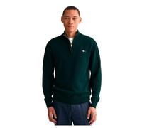 GANT Laine d'agneau avec Demi-Fermeture éclair Pull-Over, Tartan Green, M Homme