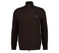 GANT Hommes Veste Tricotée - Décontracté Coton Zip Cardigan, Col Montant, Coton